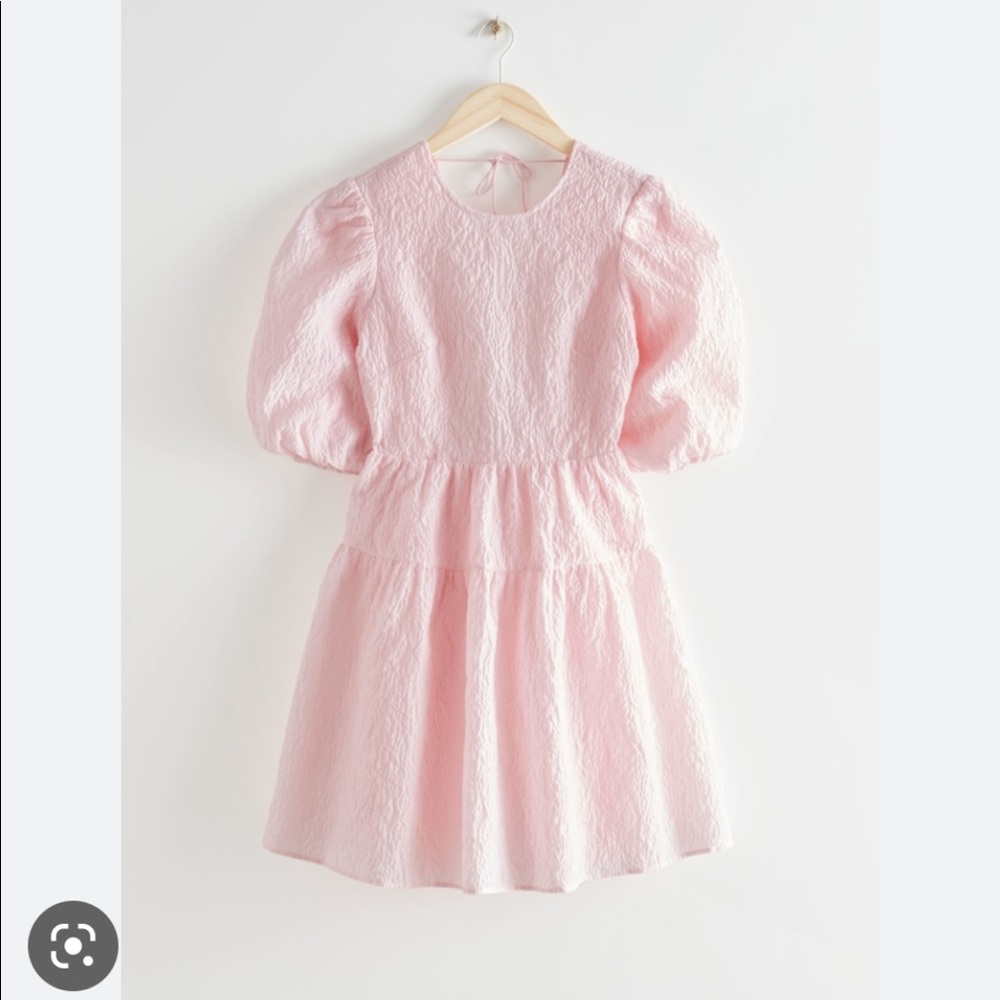 Other stories puff sleeve jacquard mini dress